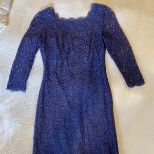 Adrianna Papell Lace Navy Dress